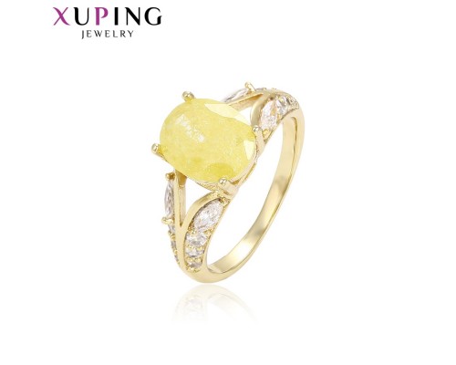 Кольцо Xuping с желтым фианитом позолота 14К 2243000