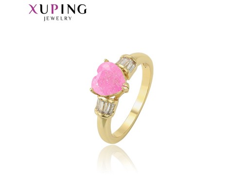 Кольцо Xuping с розовым фианитом позолота 14К 6452000