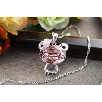 Цепочка и подвеска Xuping с фиолетовыми кристаллами Swarovski родиум 10000274